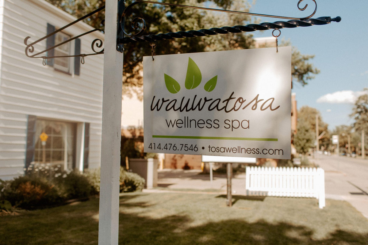 The Wauwatosa Wellness Spa sign outside the West North Avenue studio